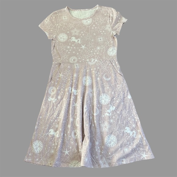 Wonder Nation Unicorn Dress Girls Size Large Short Sleeve Lightweight NEW - Picture 1 of 6